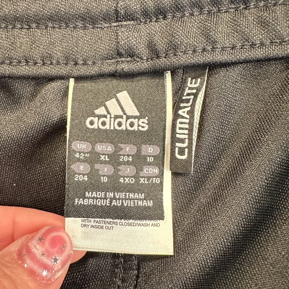 Adidas Climalite Mens XL Black Track Pants Zipper Pockets X28680 Tapered Joggers